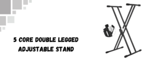 The image shows 5 core double legged adjustable stand